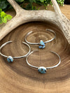 Sky Single Stone Golden Hills Turquoise Slim Sterling Cuff
