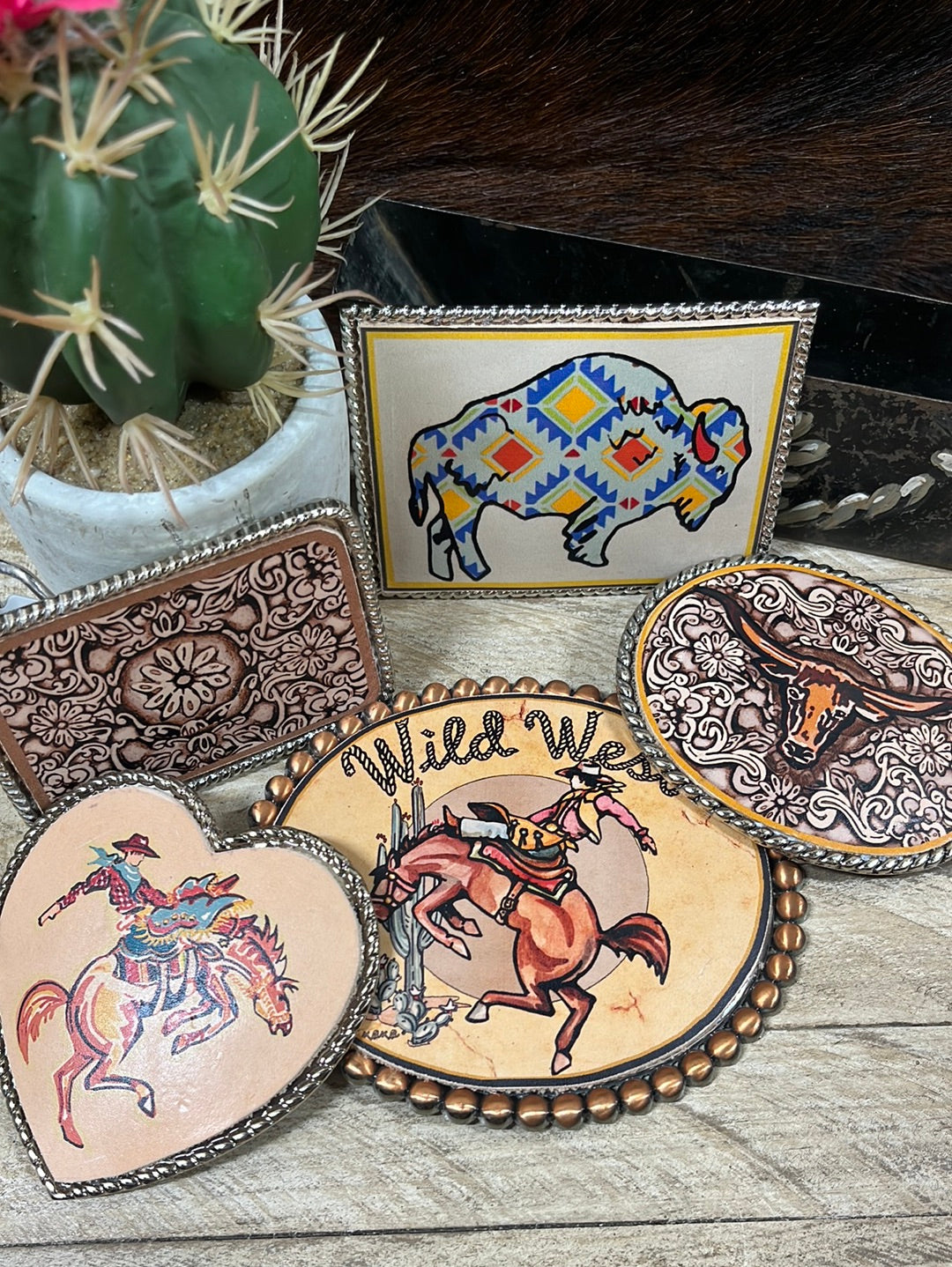 Leather Novelty Belt Buckles