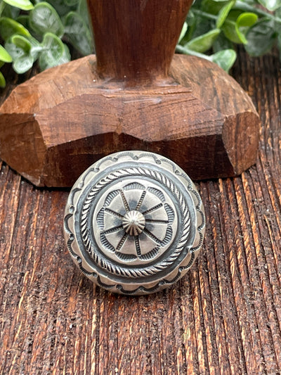 Riot Stamped Sterling Concho Rings