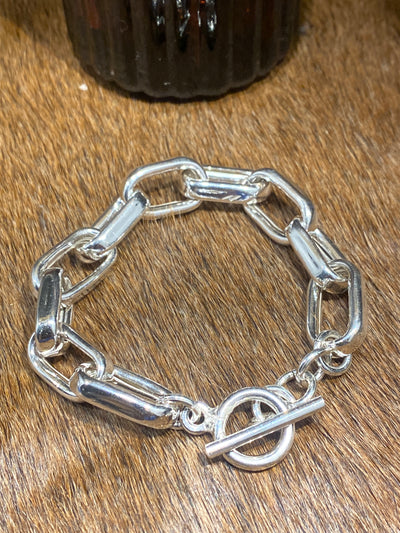 Chunky Paperclip Sterling Bracelet
