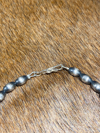 Wella 5mm Navajo Silver Melon Pearl Necklace - 16"