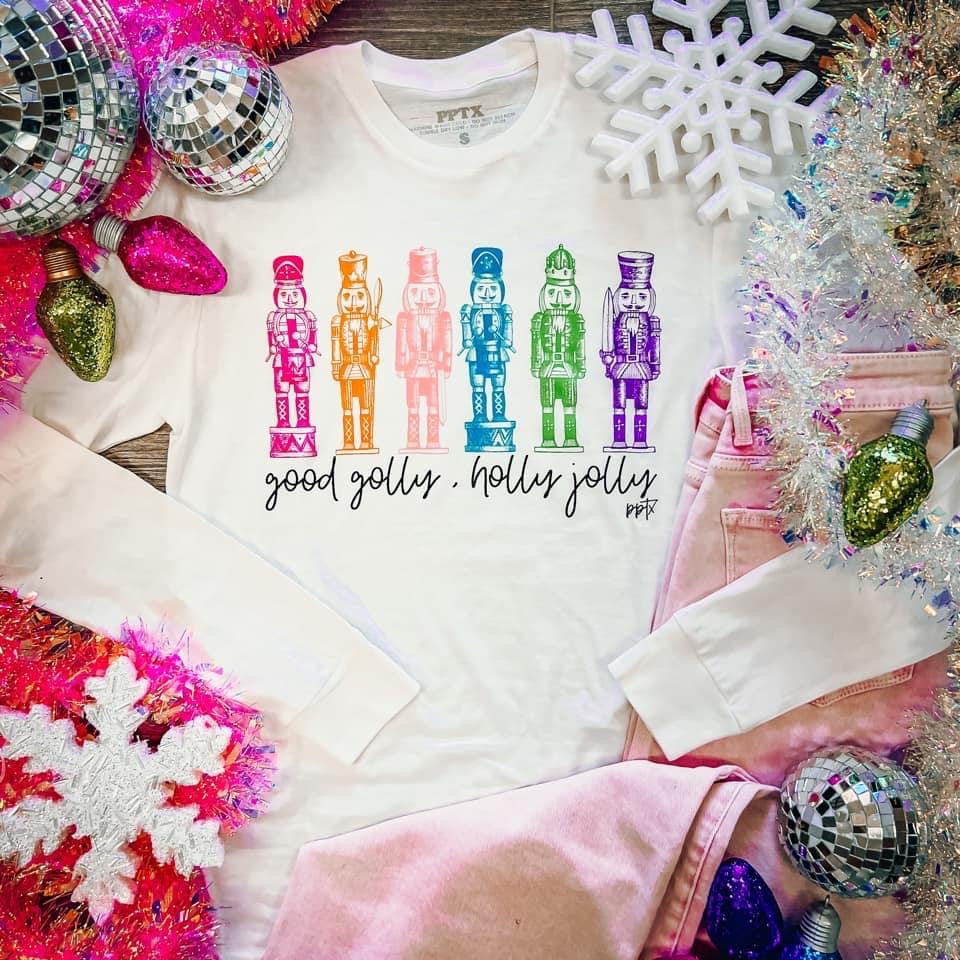 Good Golly, Holly Jolly Graphic Long Sleeve