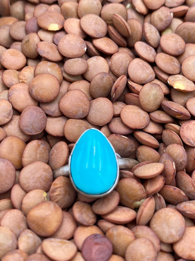 Hudson Simple Sterling Turquoise Teardrop Ring