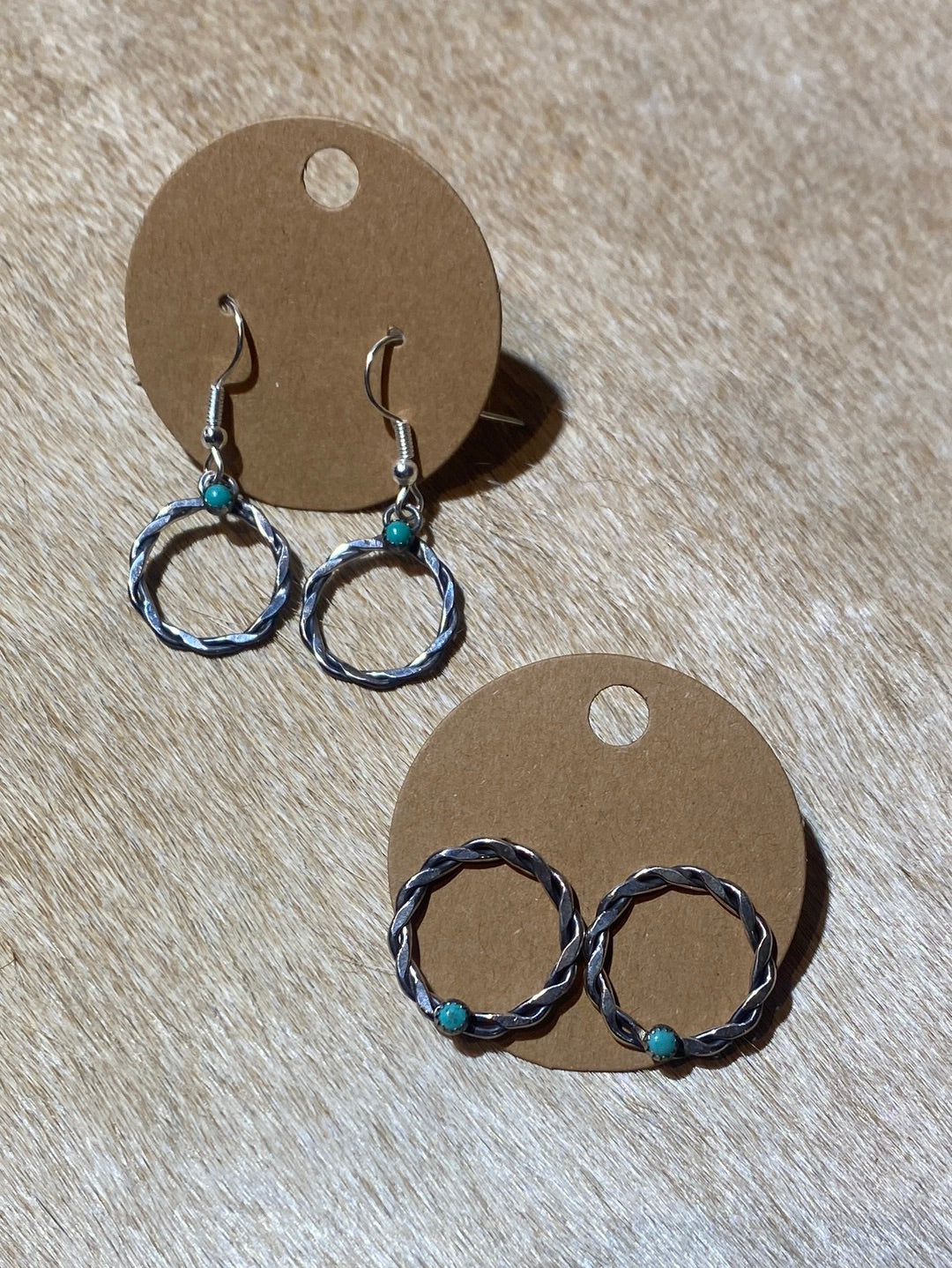 Marion Sterling Petite Hoop Earring With Turquoise Accent