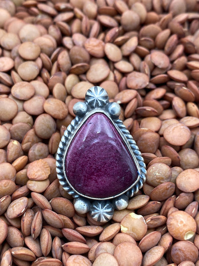 Mockingbird Sterling Burst Framed Spiny Ring - Adjustable