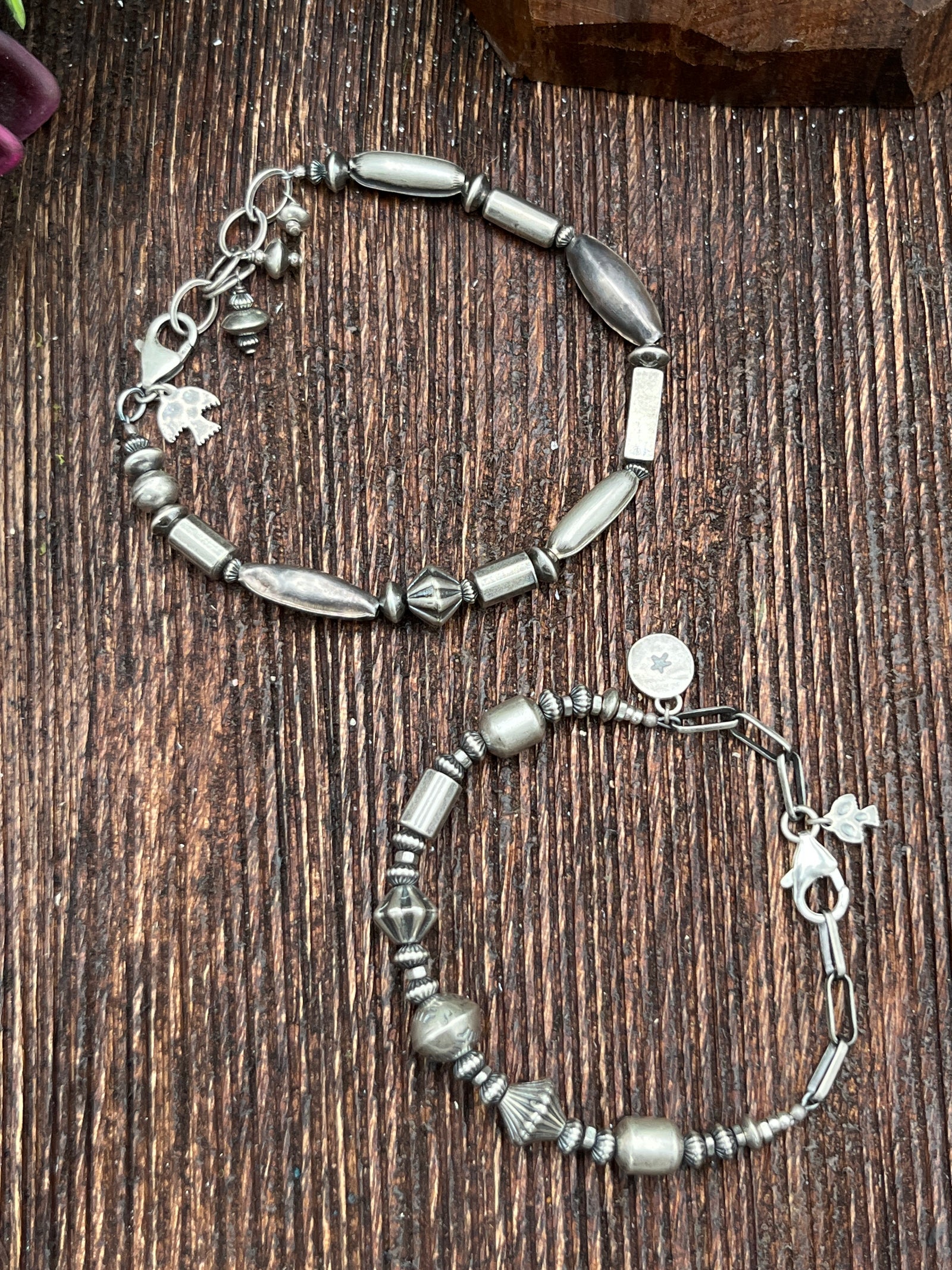 Vincent Varied Bead Sterling Bracelet