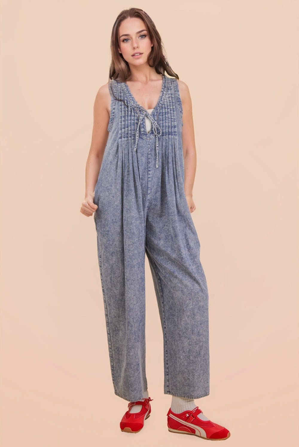 Pinktuck Wide Leg Jumpsuit