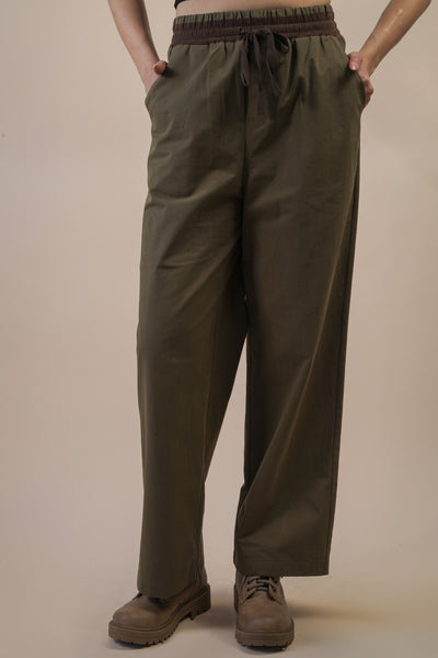 Wide Leg Canvas Pants