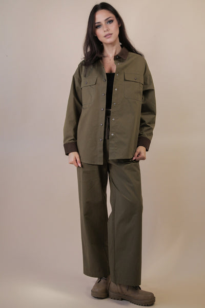olive jacket & pants