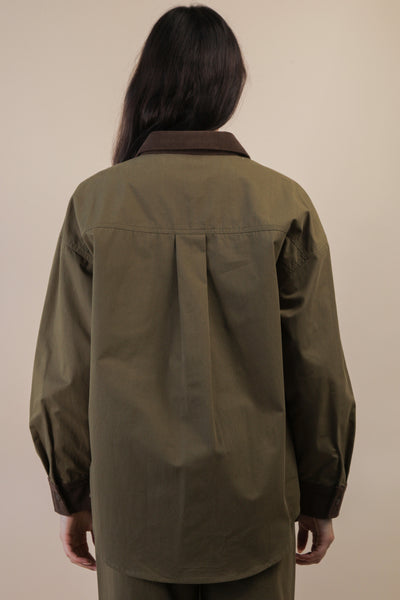 Canvas Button Down Shacket Jacket