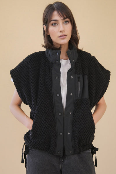 WoollySoft Black Short Sleeve Jacket