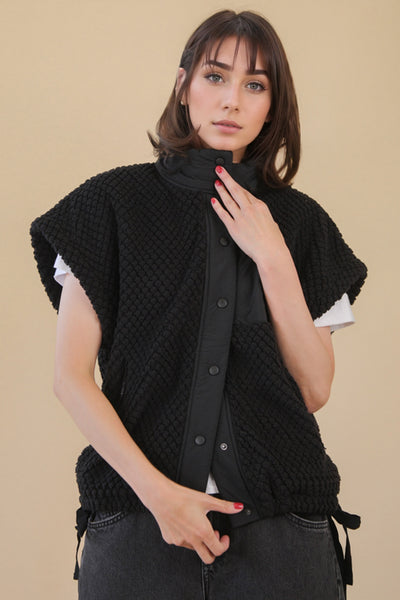 WoollySoft Black Short Sleeve Jacket