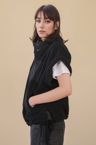 WoollySoft Black Short Sleeve Jacket