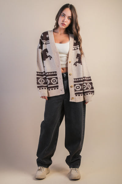 Taos Western Cardigan Sweater