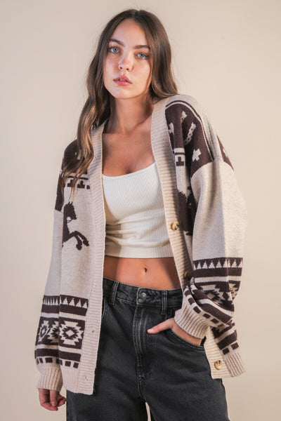 Taos Western Cardigan Sweater