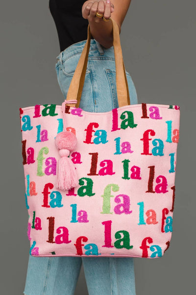 Pink & Multicolored Fa La La Tote