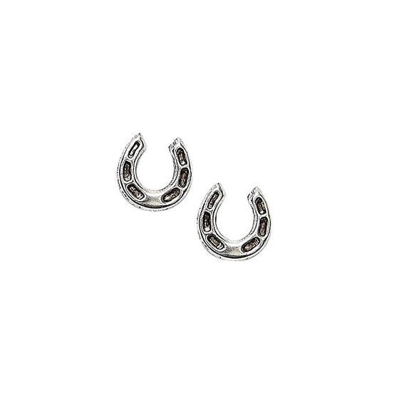 Sterling Silver Horseshoes Stud Earring