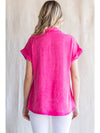 Hot Pink Mineral Wash Top