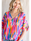 Picasso Printed Dolman Blouse