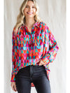 Zig Zag Abstract Printed Blouse
