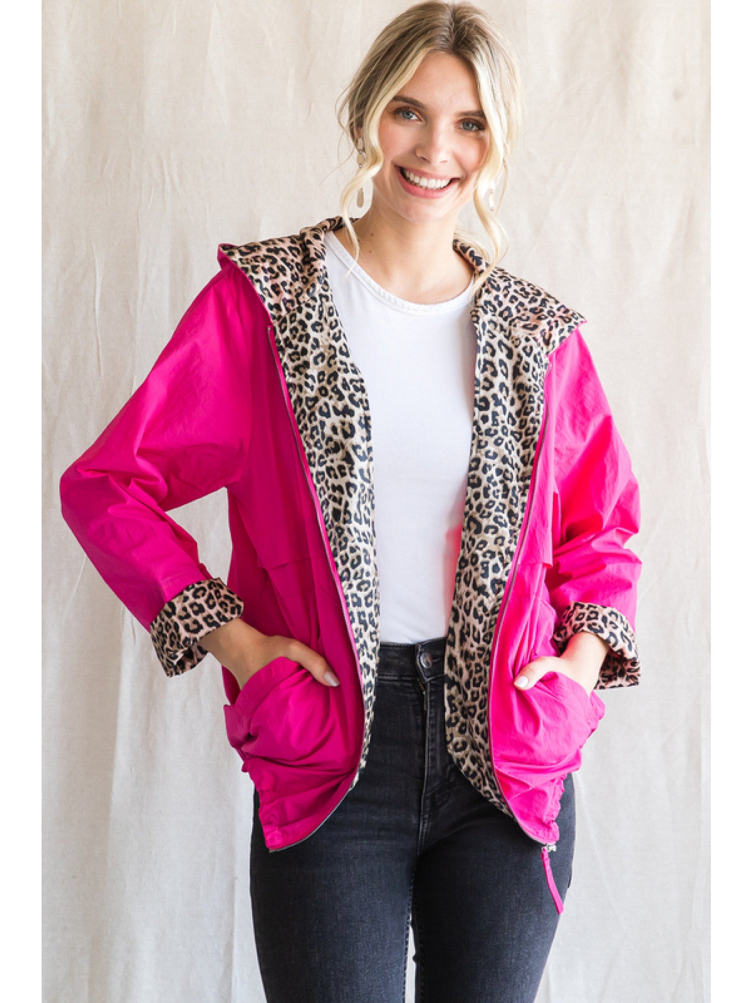 Leopard Lined Windbreaker