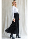 Velvet Pleated Full Skirt