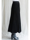 Velvet Pleated Full Skirt