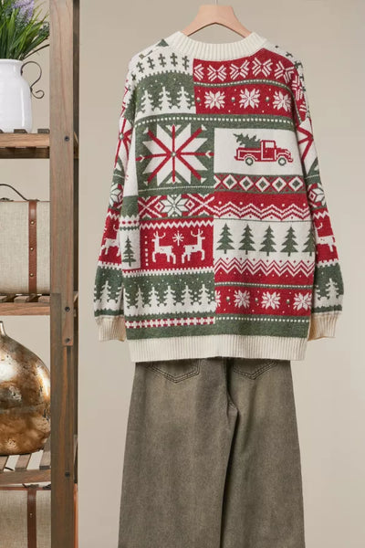 Christmas Holiday Pattern Cardigan