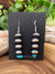 Lake Superior Stacked Navajo Pearl & Turquoise Earrings - 2.25"