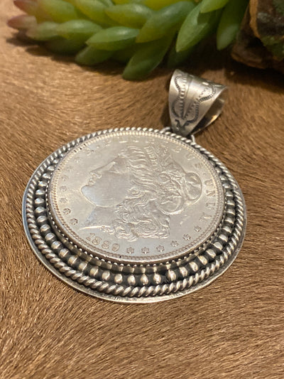 Flynn Liberty Coin Sterling Pendant - 1.9"