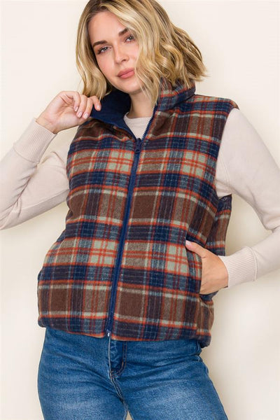 Cord & Plaid Vest