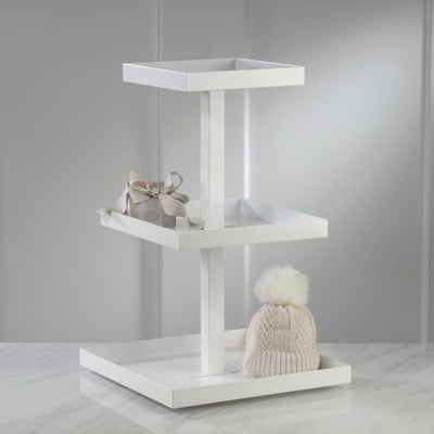 Square Multi-Tiered Displays: Black / 6 Tier