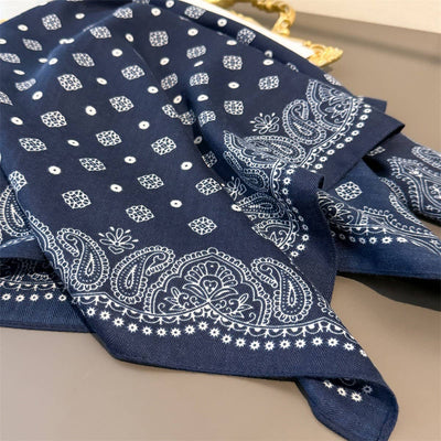 Paisley Herringbone Pattern Silk Scarf