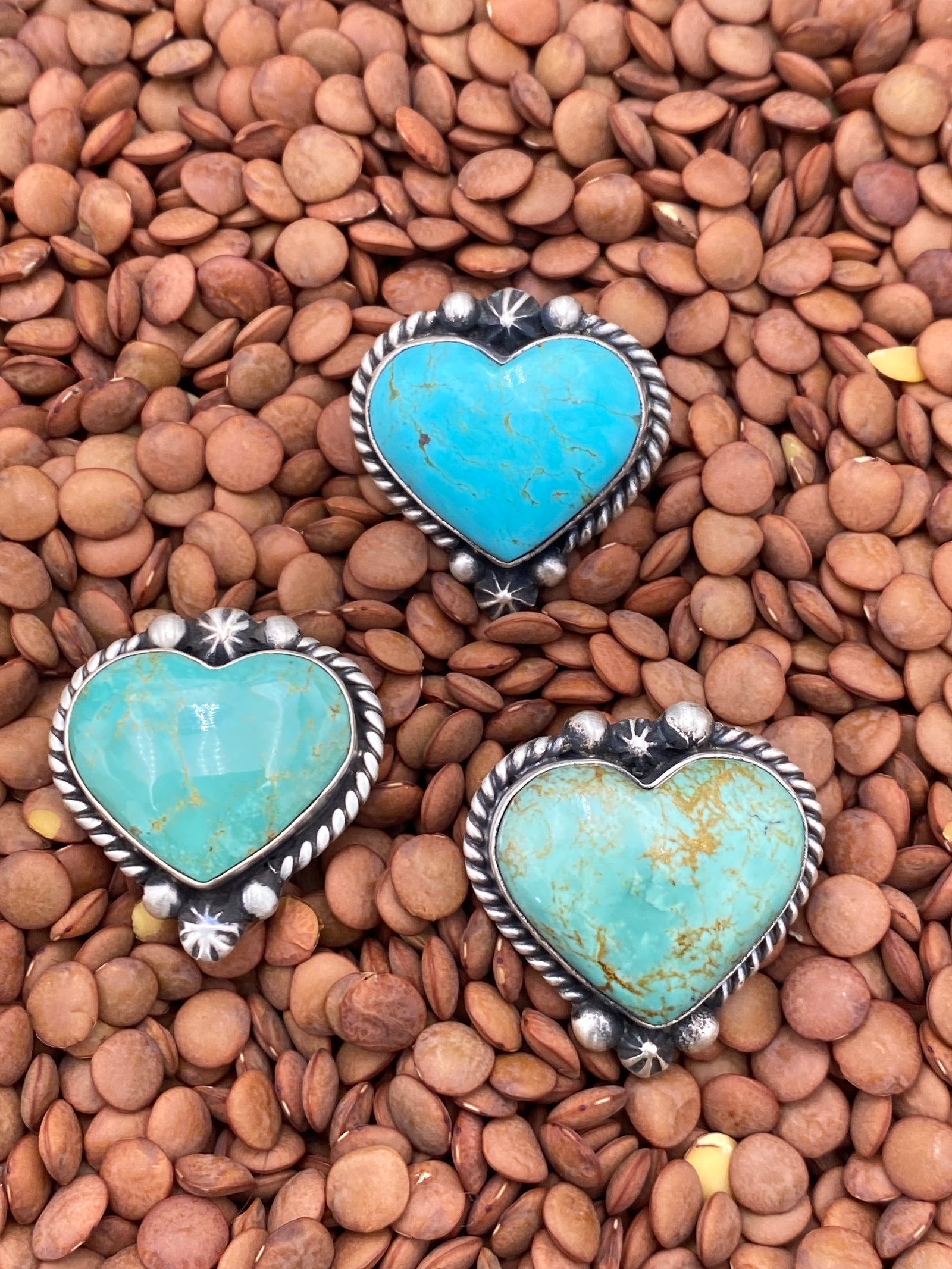 Burst of Love Sterling Turquoise Heart Adjustable Ring