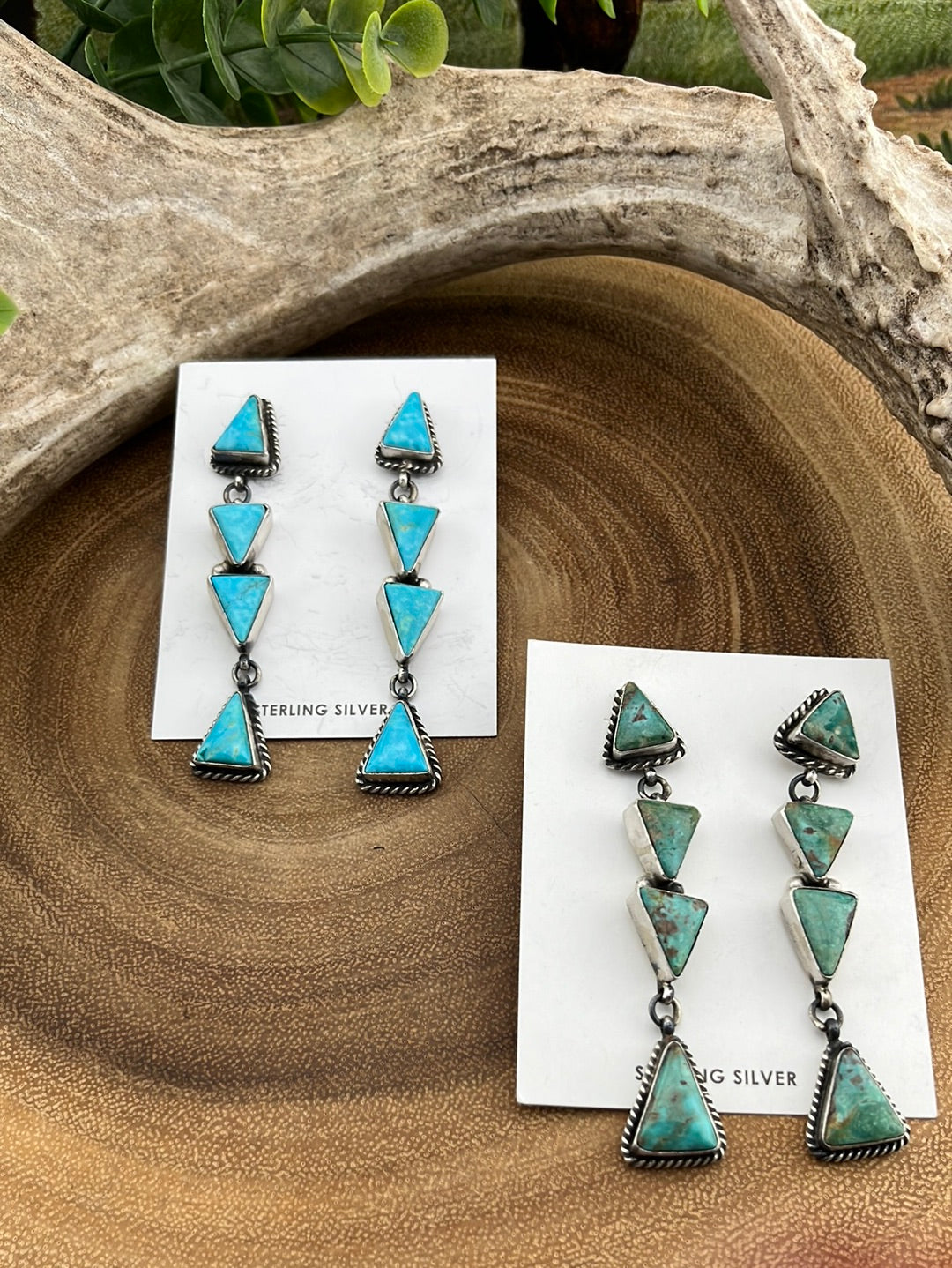 Arya Triangle Turquoise Earrings