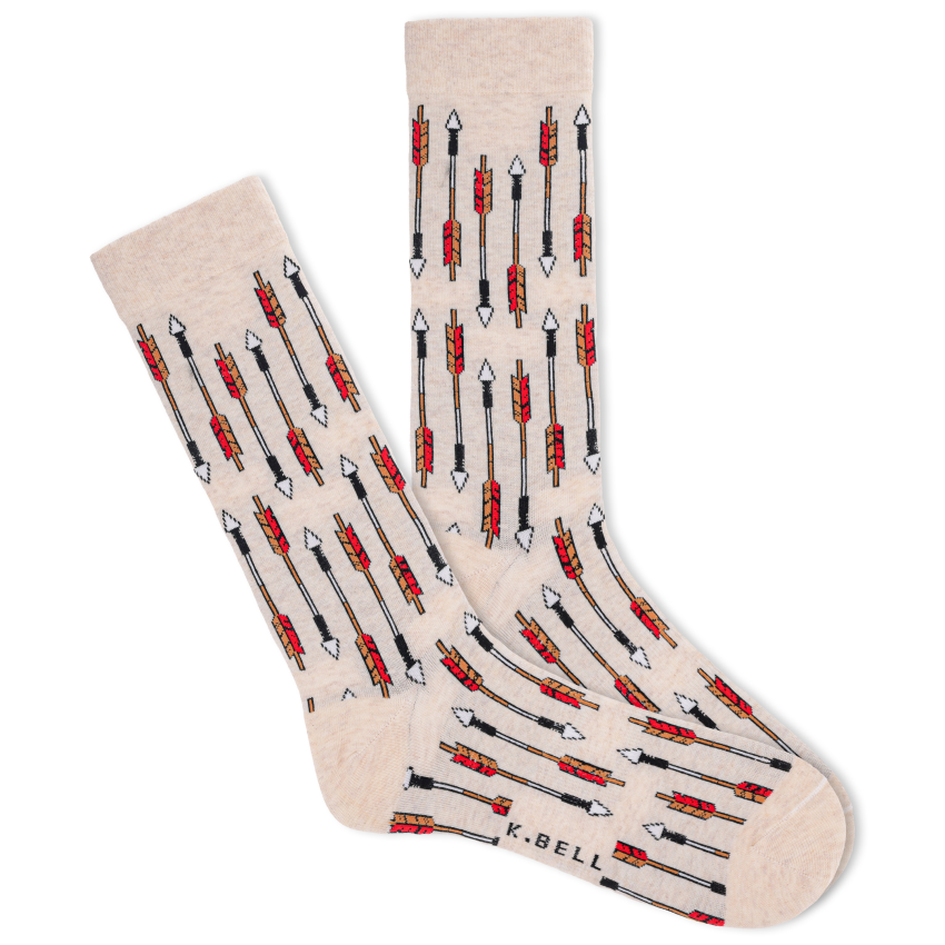 Oatmeal Arrows Men's Socks