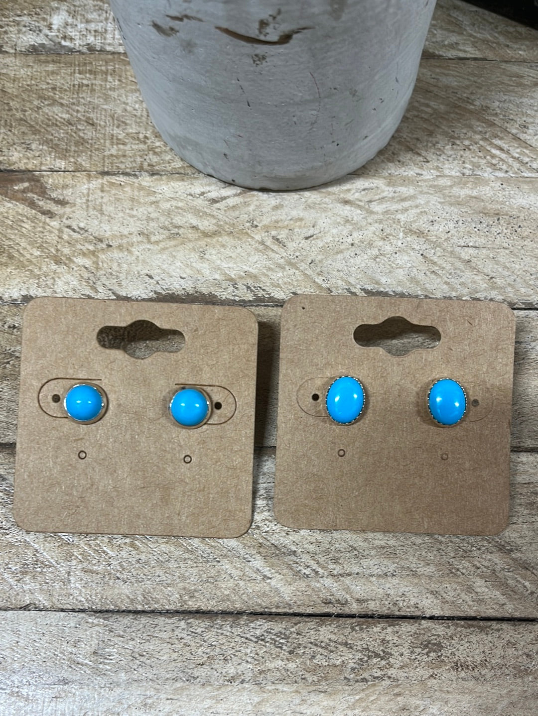 Zoe Sterling Turquoise Studs