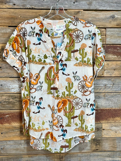 Hang Your Hat V Neck Prairie Top