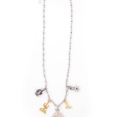 18" 18K Gold Plated Western Charm Necklace