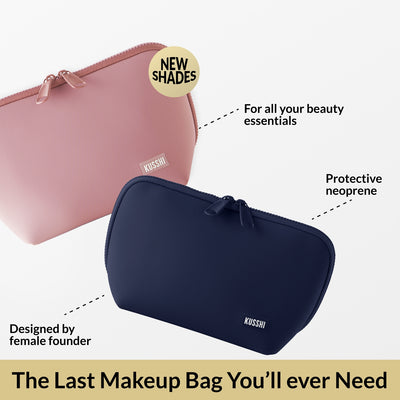 Neoprene Makeup Bag- Machine Washable Cosmetic Case