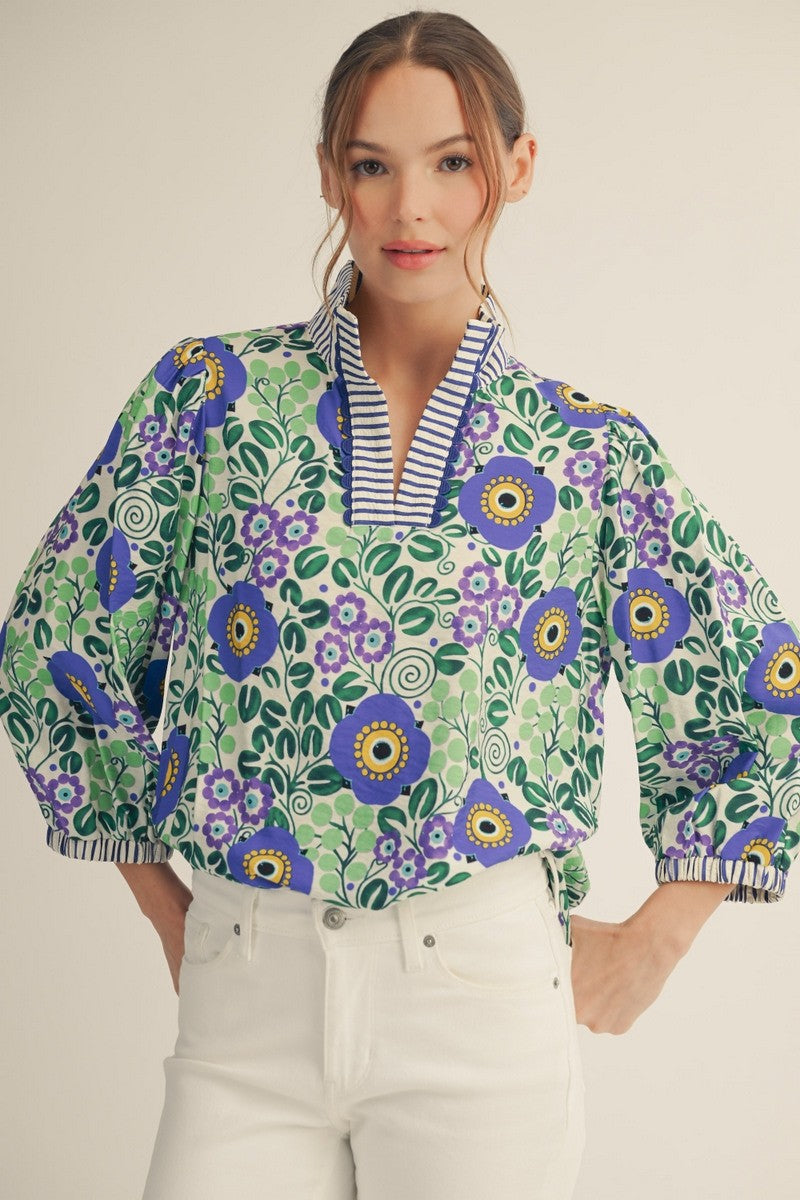 Grijze ENVII Top ENPEAR LS TEE AOP 5347 Grijze ENVII Top ENPEAR LS TEE AOP 5347