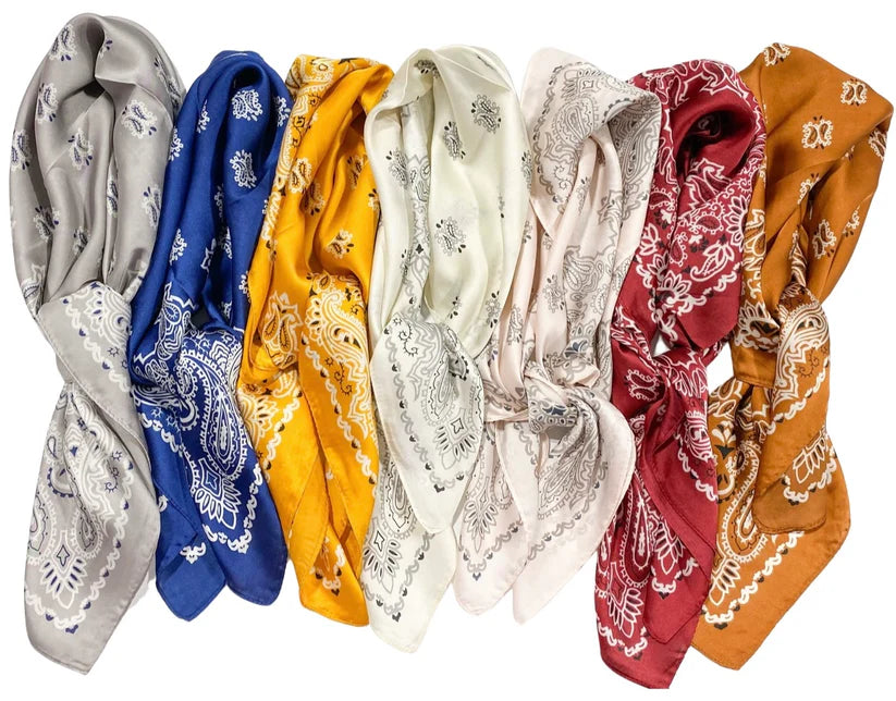 Silk Bandana Print Wildrag 28"