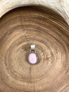 Channel Sterling Single Stone 1" Pink Conch Pendant