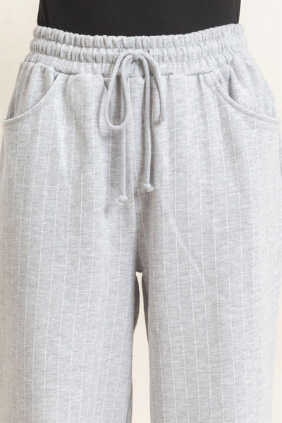 Chester Pinstripe Elastic Waist Sweatpants