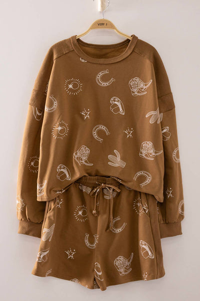 NT12708SET-Western Print Lounge Set