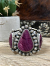 Llano Purple Spiny Oyster & Sterling Silver Statement Cuff