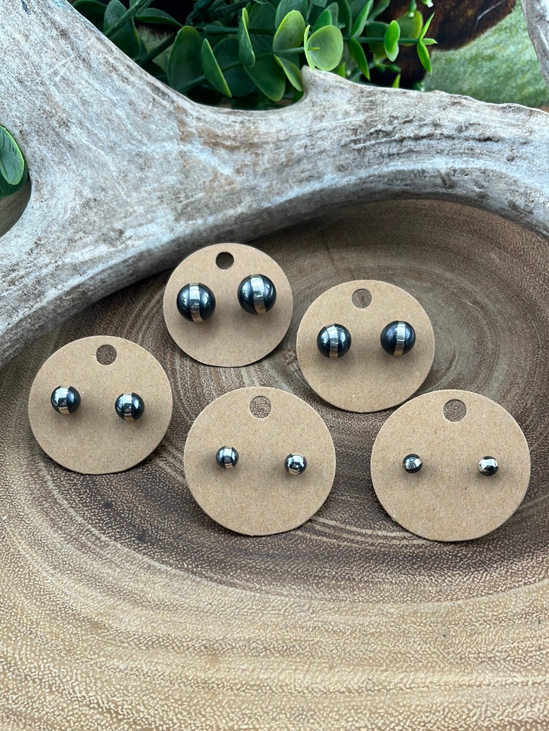 Hopi Navajo Pearl Studs 4-12mm