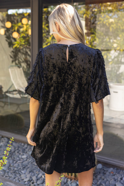 Ruffle Lace Overlay Dress