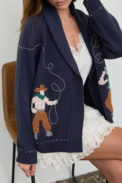 Howdy Embroidered Cardigan