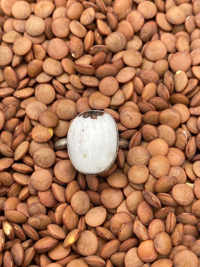 Salem Simple Sterling White Buffalo Ring